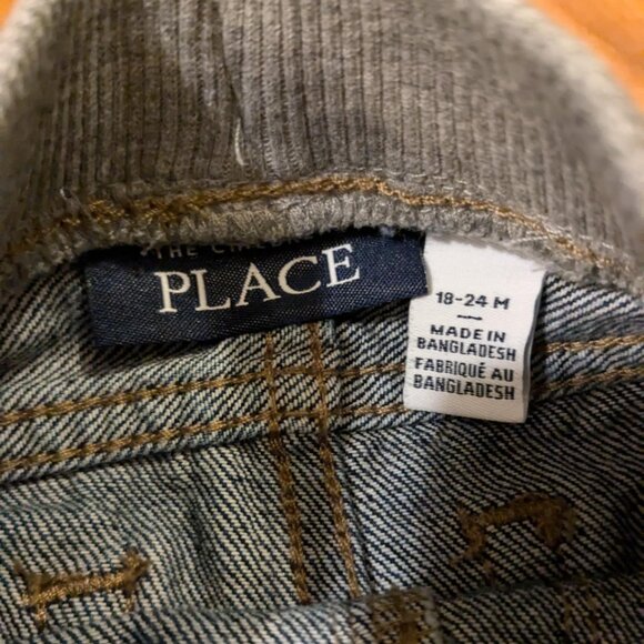 Boys 18-24 Months The Children's Place Pull On Elastic Waist Drawstring Jeans - Picture 3 of 4